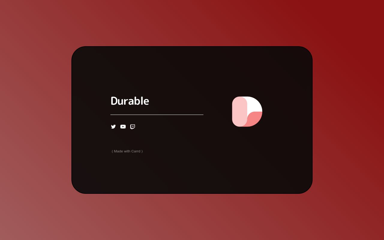 Carrd profile picture for @durable